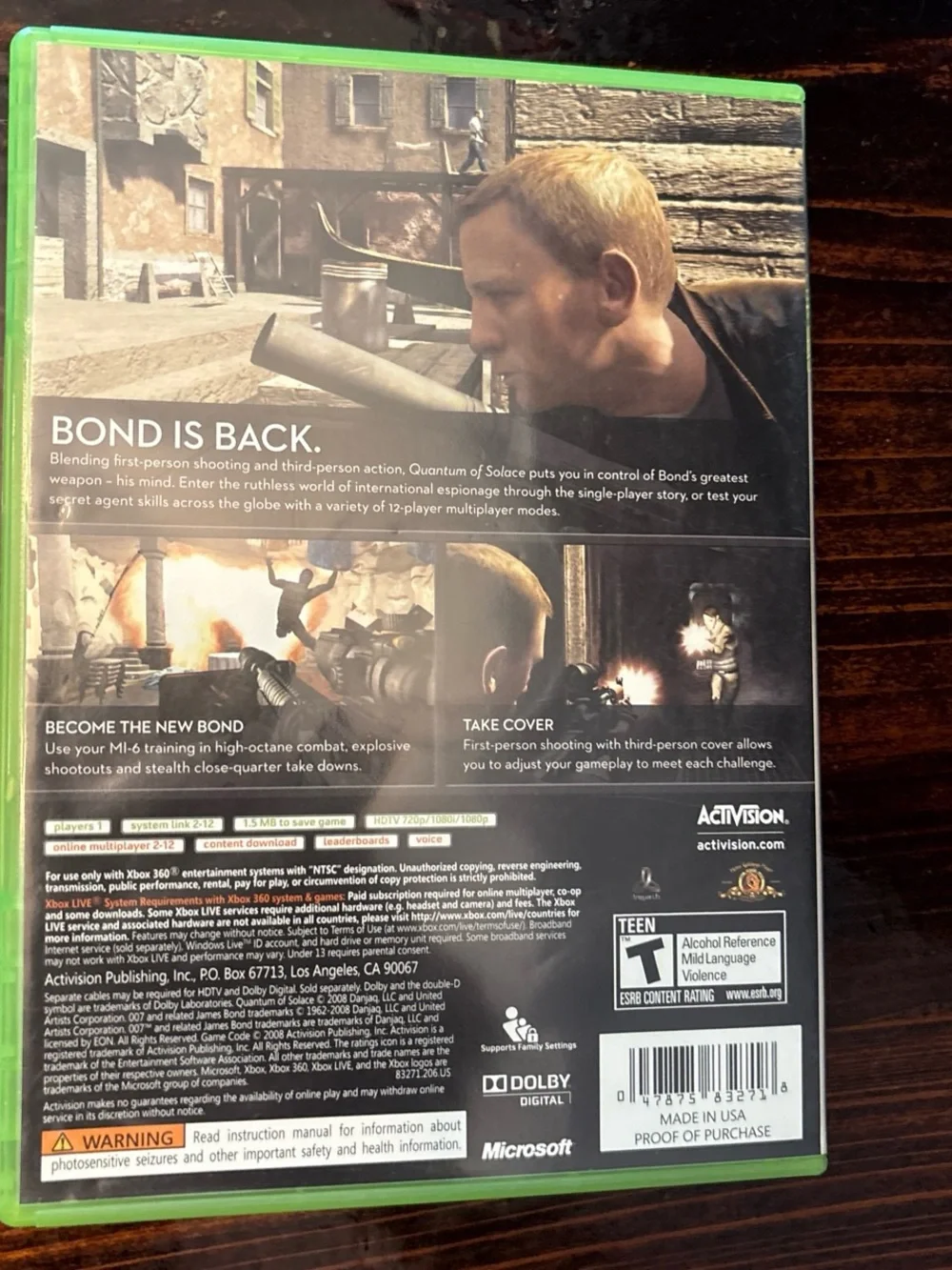 Xbox 360 - 007 Quantum of Solace